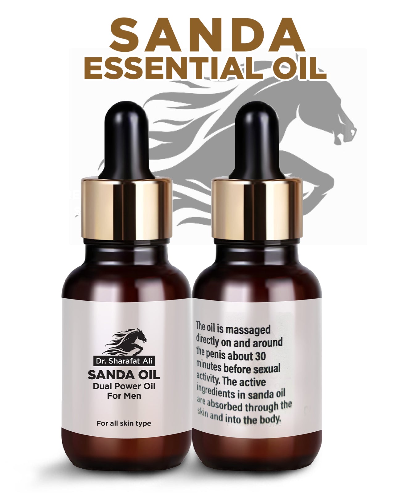 Pack of 3 Pure Sanda Oil Formula by Dr. Sharafat Ali