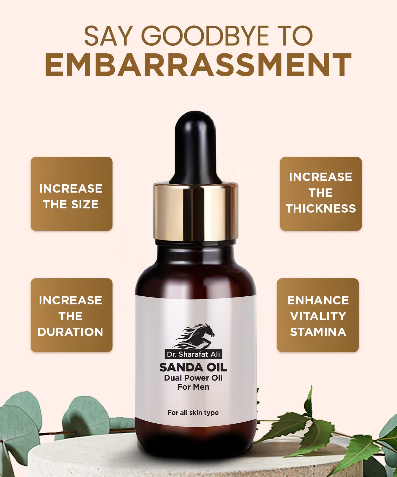 Pack of 3 Pure Sanda Oil Formula by Dr. Sharafat Ali